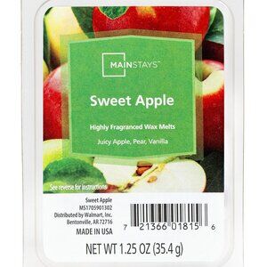 Mainstays Sweet Apple Scented Wax Melts 1.25 Oz Juicy Apple Pear Vanilla NEW